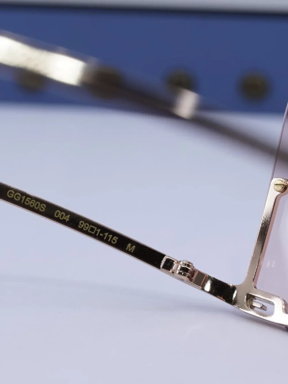 Gucci GG1560S 004 Shield Sunglasses - Rose Gold/Pink